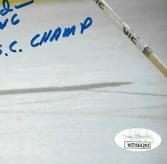 Auto Montreal Canadiens Pierre Mondou 8x10 #4 with Inscription 3X SC Champ w JSA