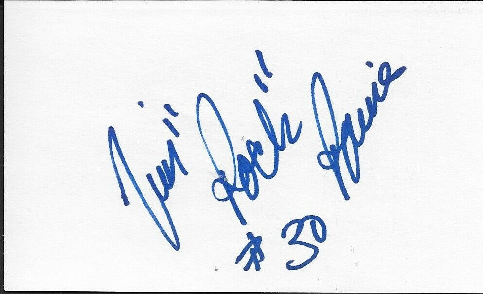 Autographed Hall of Famer Montreal Expos Tim Rock Raines Signed 3x5 Index Card