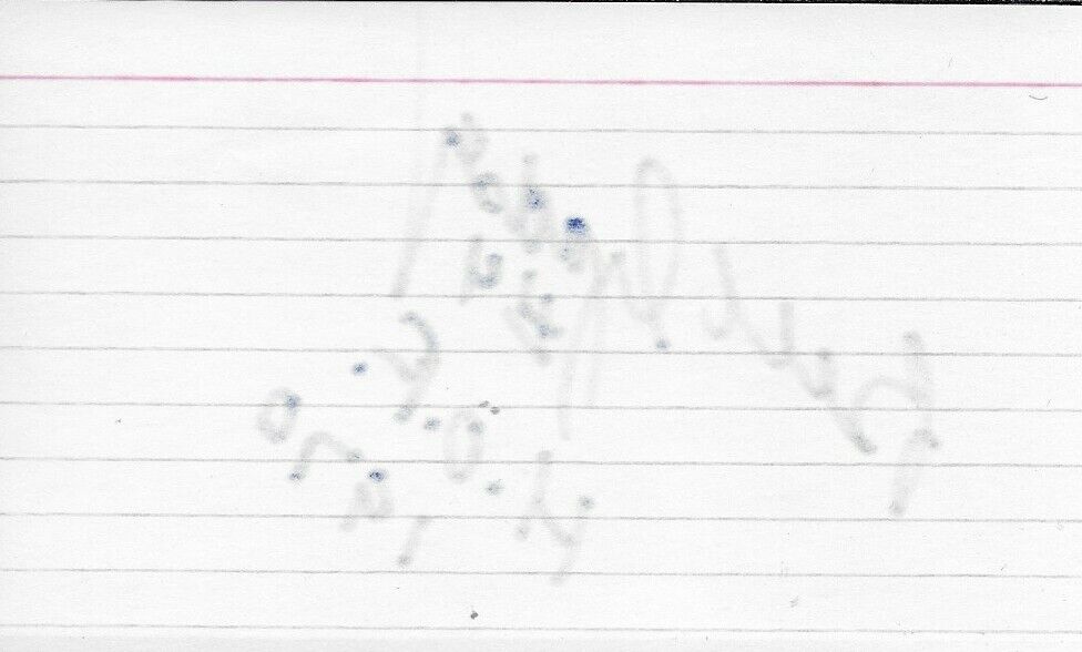 Auto. Hall of Famer Detroit Red Wings Bill Gadsby Signed 3x5 Index Card