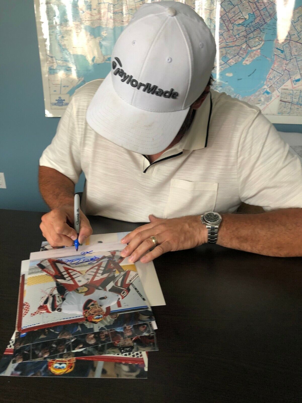 Signed Patrick Lalime Ottawa Senators 8x10 Photo #2 Inscribed 200 Wins Original