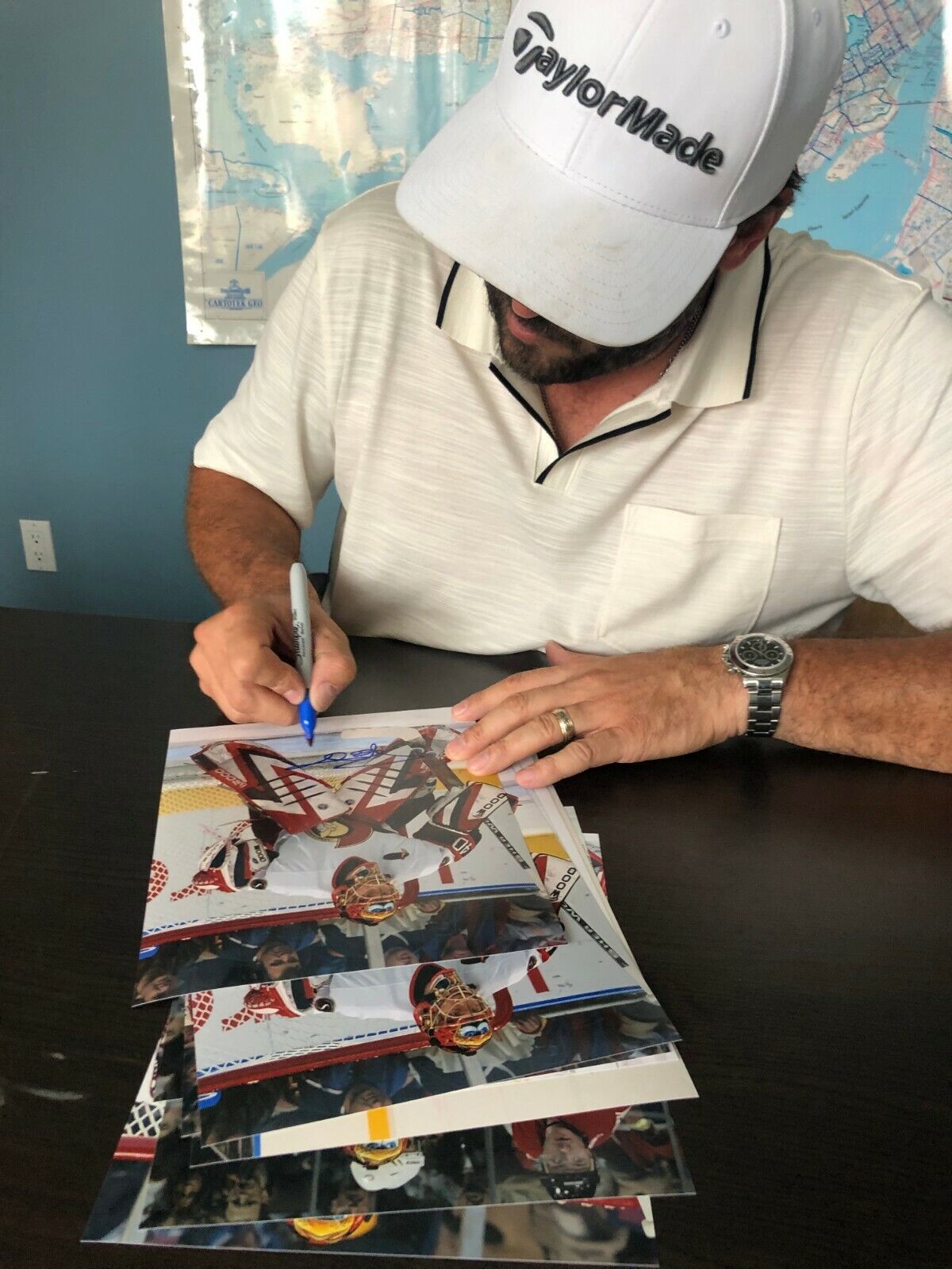 Rondelle en acrylique transparente autographiée #2 des Sénateurs d'Ottawa par Patrick Lalime