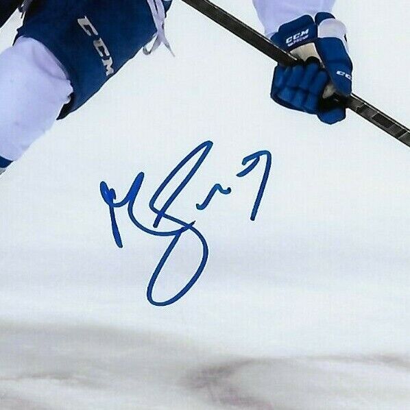 Photo autographiée de Mathieu Joseph du Lightning de Tampa Bay 8x10 originale
