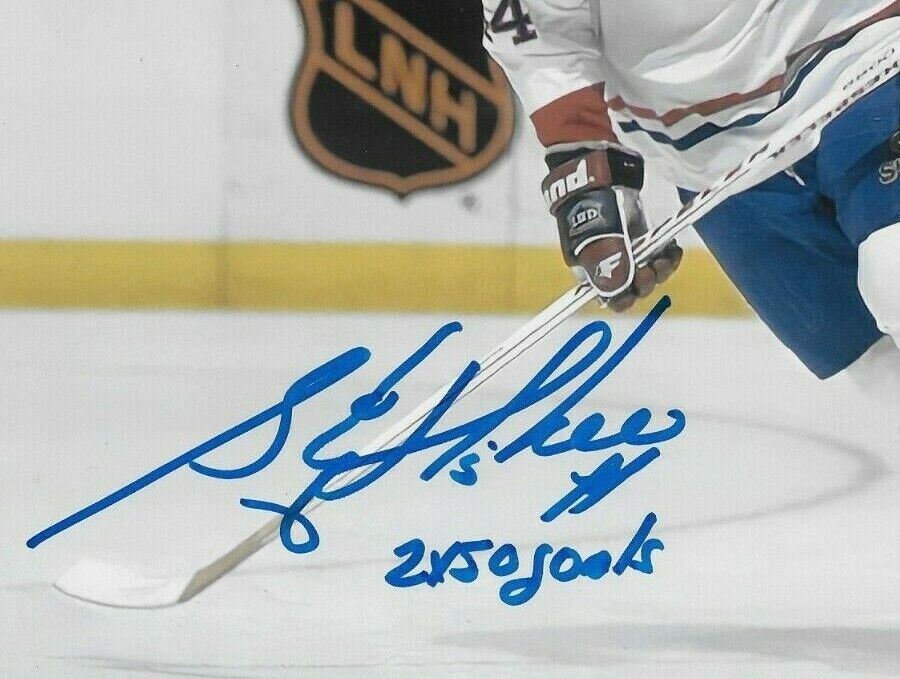Auto Montreal Canadiens Stephane Richer 8x10 Photo #5 w Inscription 2 x 50 Goals
