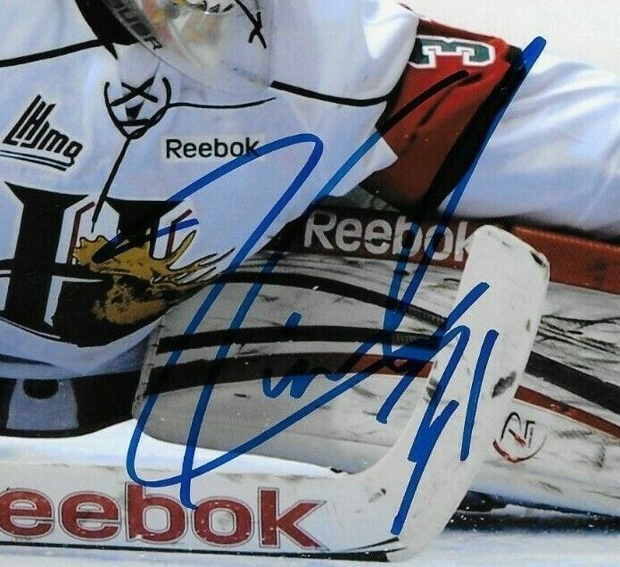 Photo autographiée de Zach Fucale de Halifax Moosehead 8x10 Original