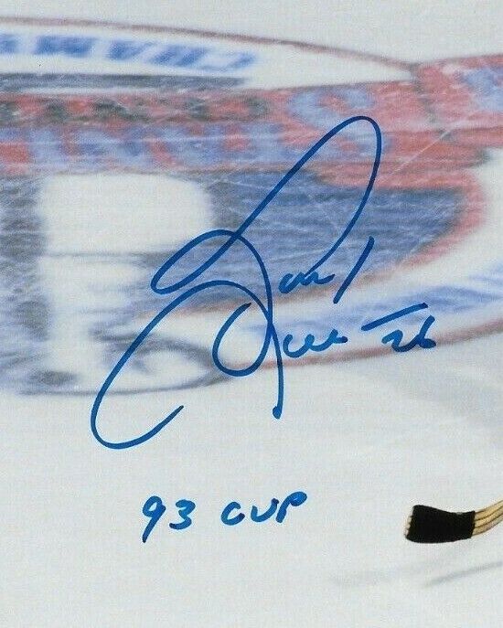 Autographed Montreal Canadiens Gary Leeman 8x10 Photo w Inscription 93 Cup