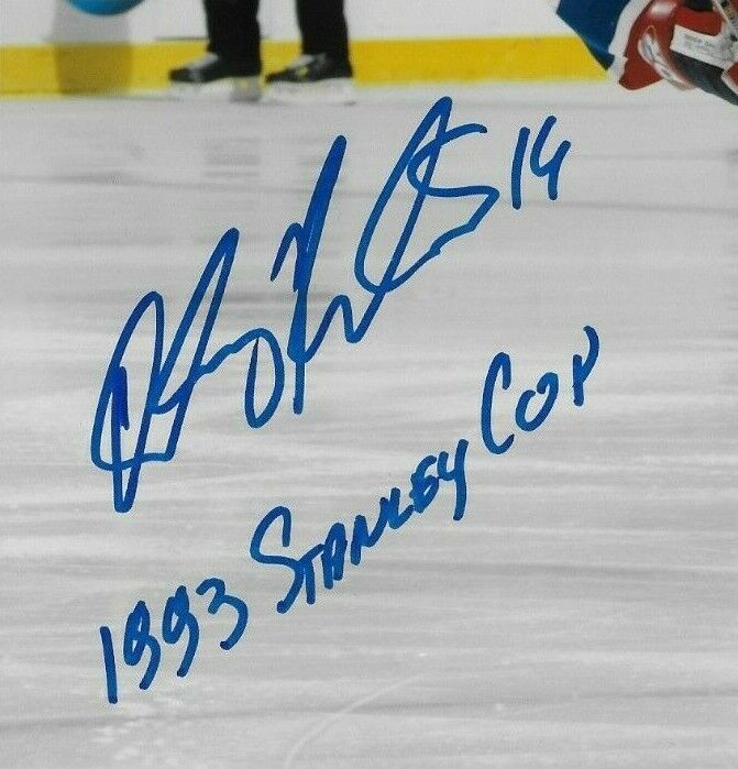 Auto. Montreal Canadiens Oleg Petrov 8x10 Photo #3 w Inscription 93 Stanley Cup