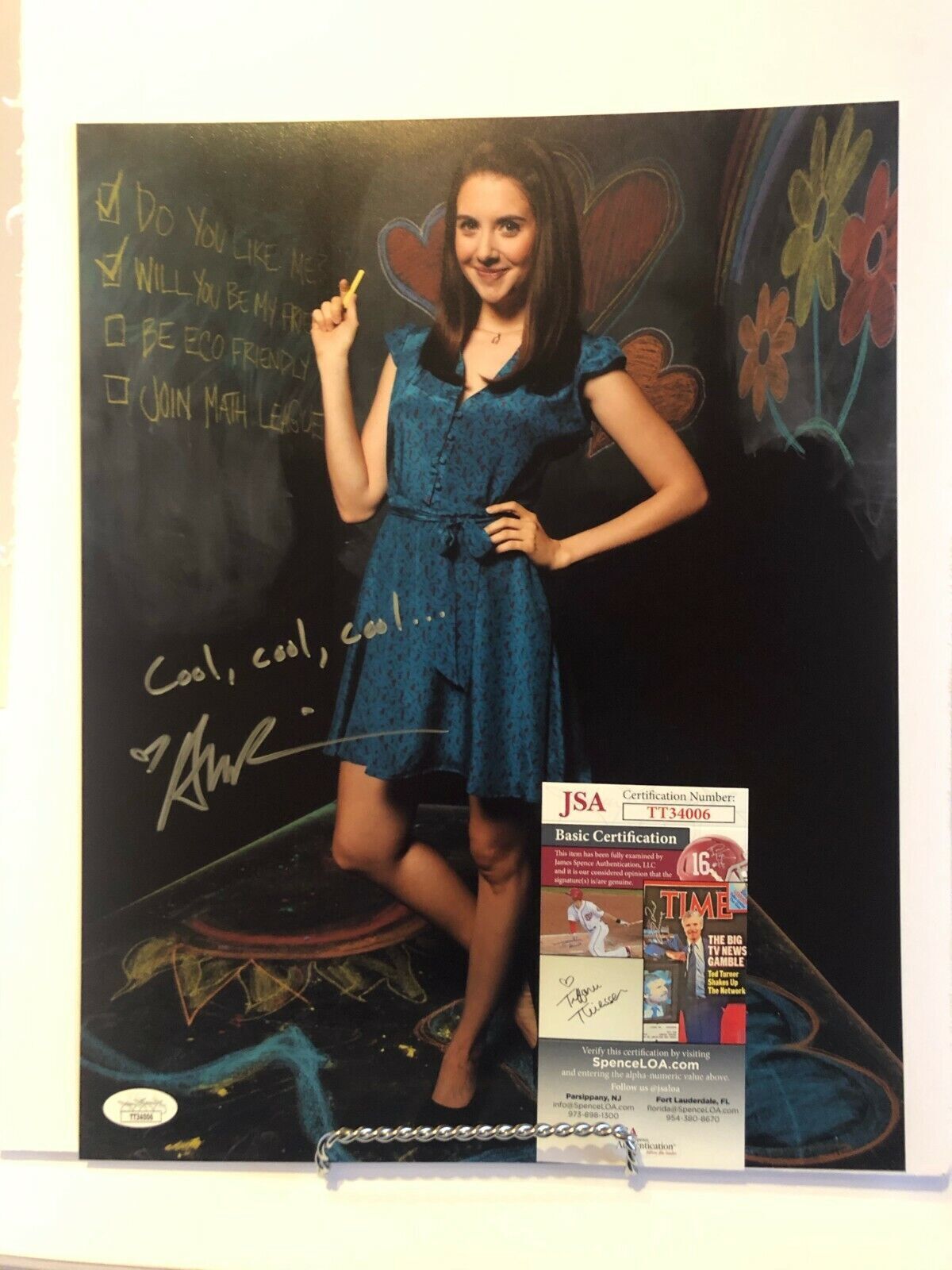 Autographed Community signed Alison Brie 11x14 w/ JSA cert Original