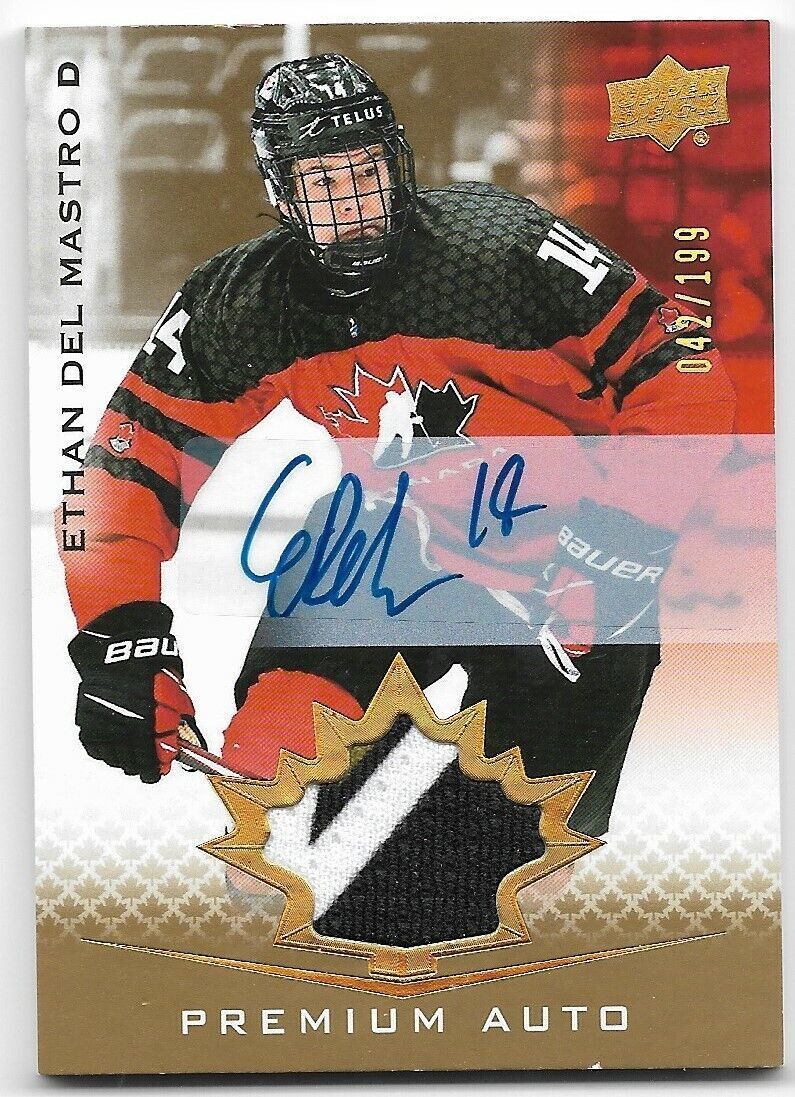 2021 Team Canada Ethan Del Mastro auto patch 042/199