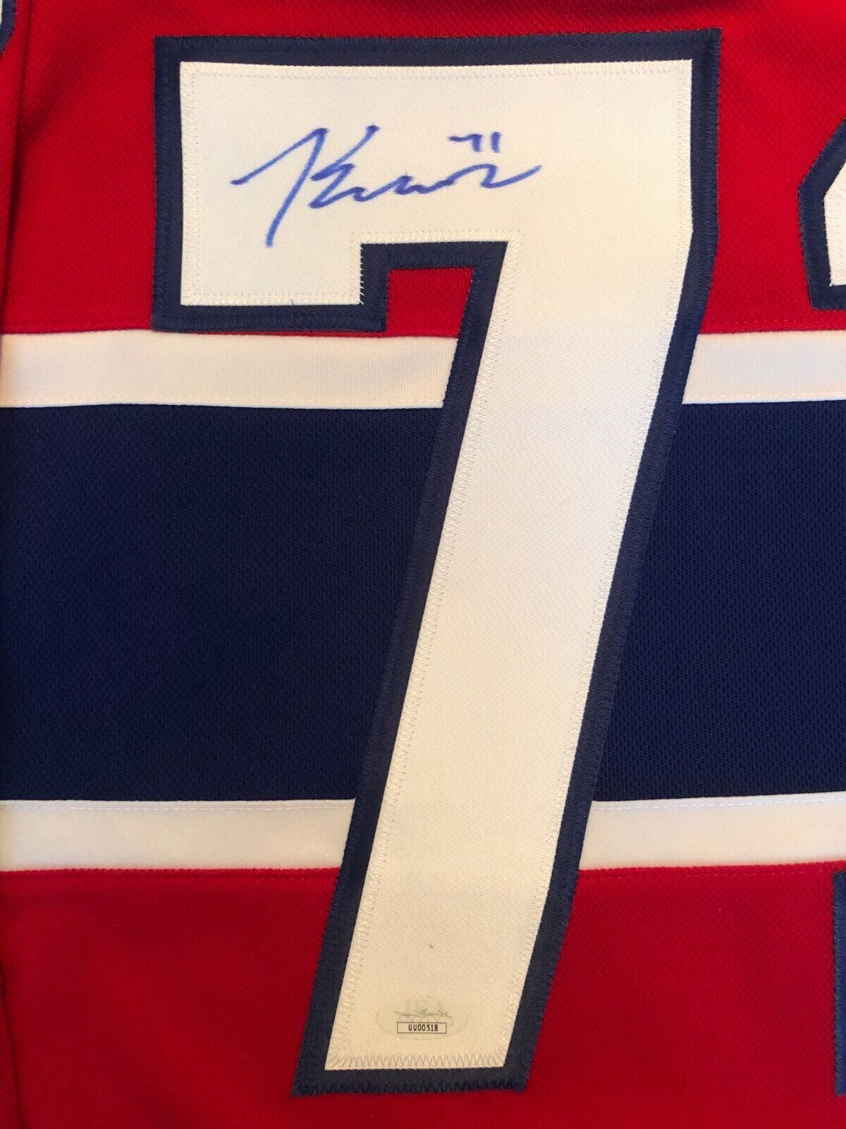 Auto. Authentic Replica Adidas Montreal Canadiens Jake Evans Jersey w JSA