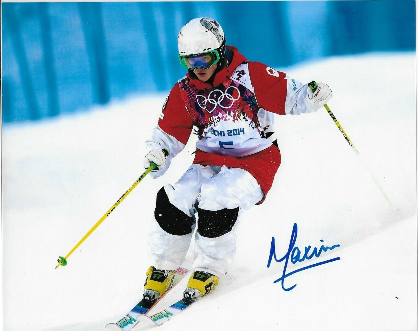 Autographed Maxime Dufour-Lapointe Olympics Free Style Skier 8x10 Ph. 2 Original
