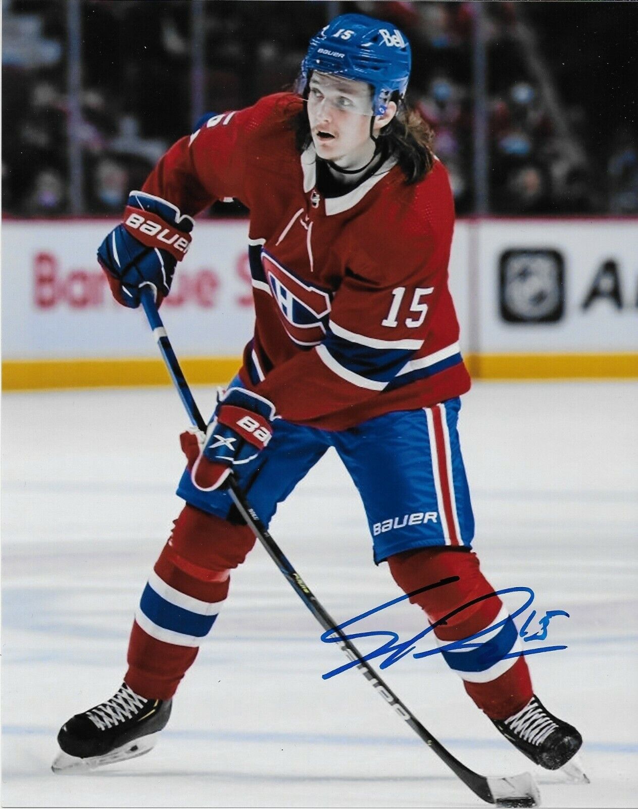 Photo autographiée 8x10 des Canadiens de Montréal #3 de Sami Niku. PETITE TACHE originale