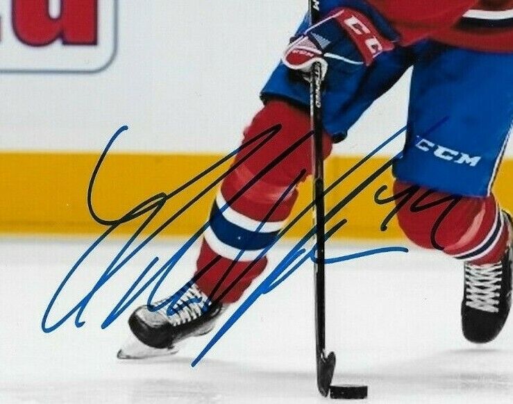 Photo autographiée 8x10 originale des Canadiens de Montréal par Lukas Vejdemo