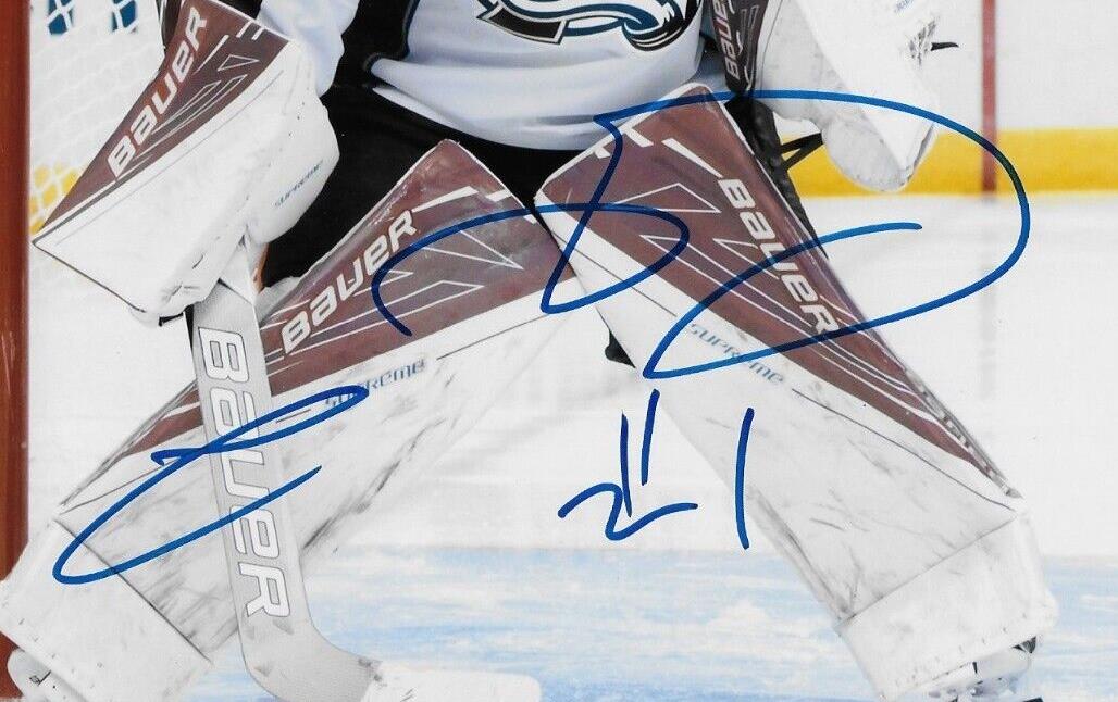 Photo 8x10 autographiée du gardien de but de l'Avalanche du Colorado Semyon Varlamov #2
