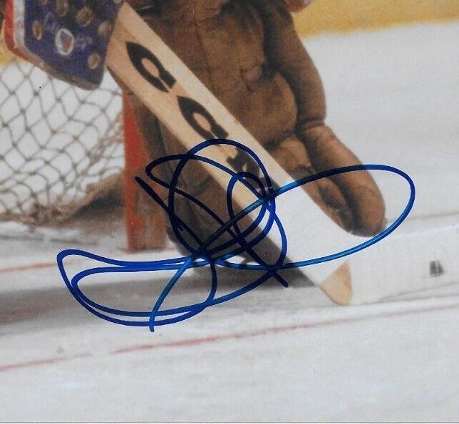 Photo 8x10 autographiée du gardien de but des Rangers de New York John Davidson #2 Original
