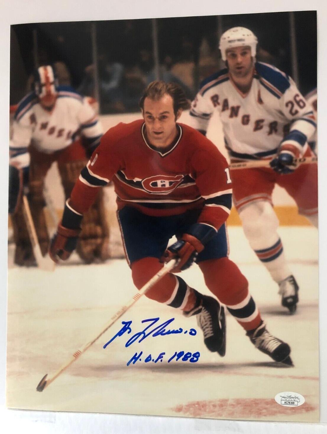 Autographed Montreal Canadiens Guy Lafleur 11x14 Photo JSA w Hof F Inscription