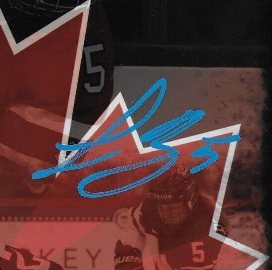 Auto Lauriane Rougeau Team Canada Olympics Womens Hockey 8x10 Photo #4 Original