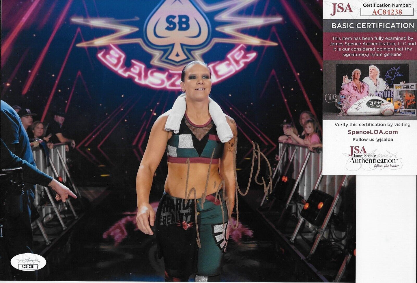 Photo autographiée de catch Shayna Baszler WWE NXT 8x10 #10 avec authentification JSA