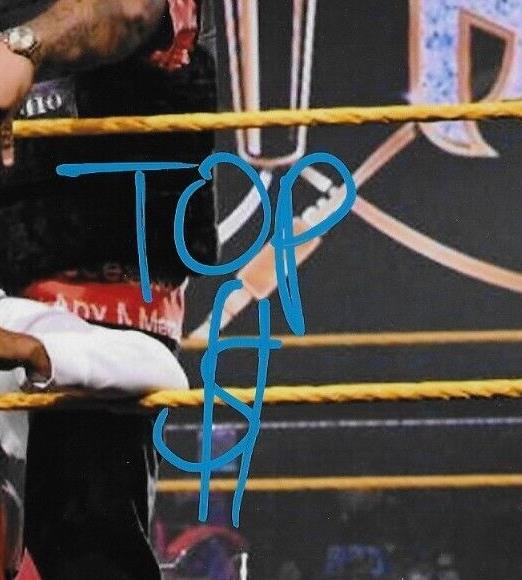 Auto. Wrestling Hit Row Ashante Adonis Top Dolla B-Fab Signed WWE 8x10 Photo #2