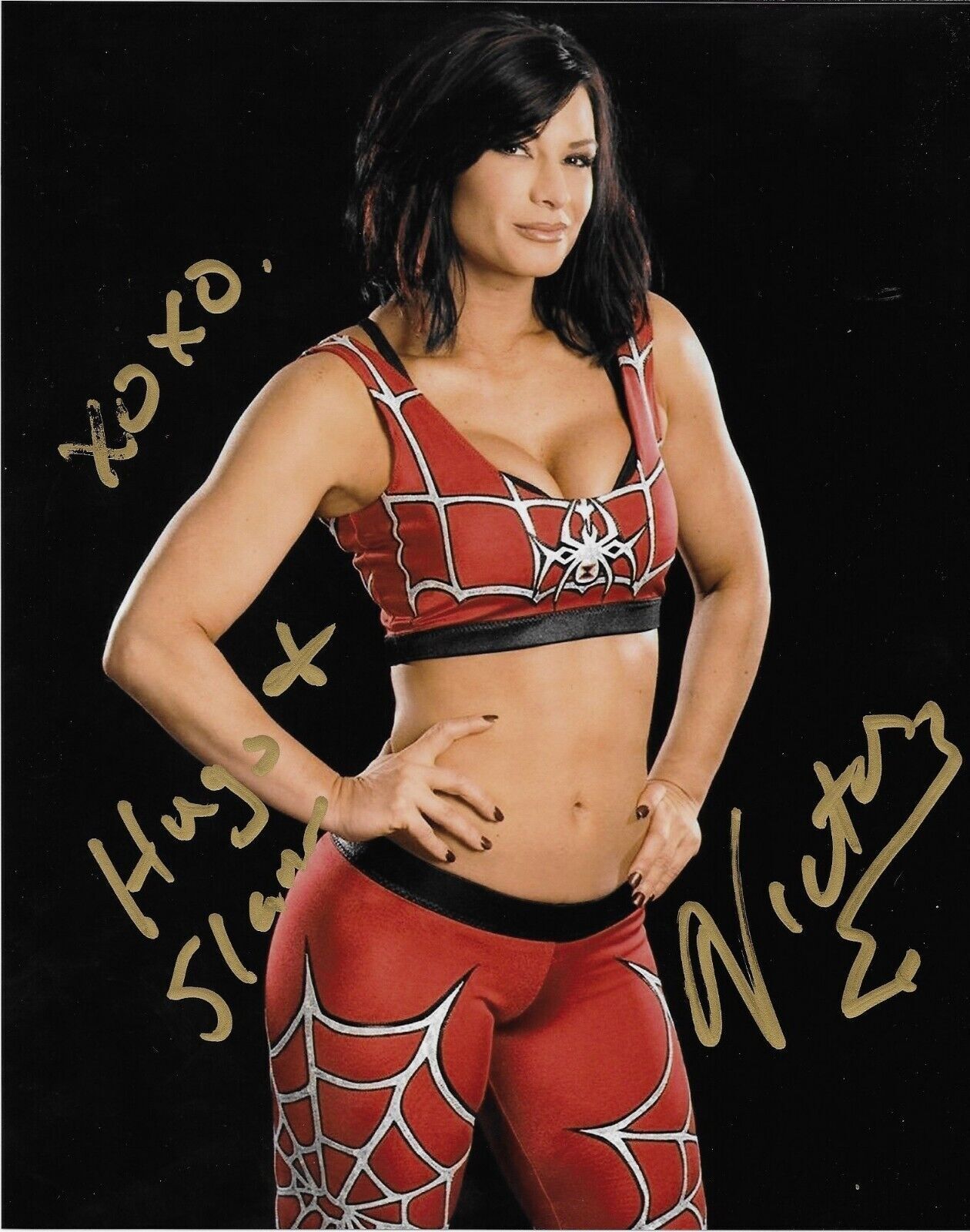 Photo autographiée de la catcheuse Lisa Marie Varon signée WWE NXT 8x10 #4 Original