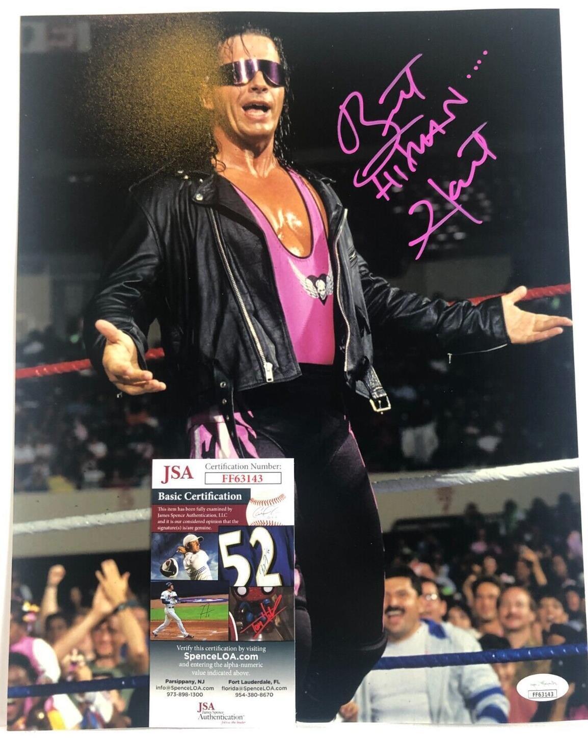 Autographed Bret Hart signed 11x14 with JSA cert