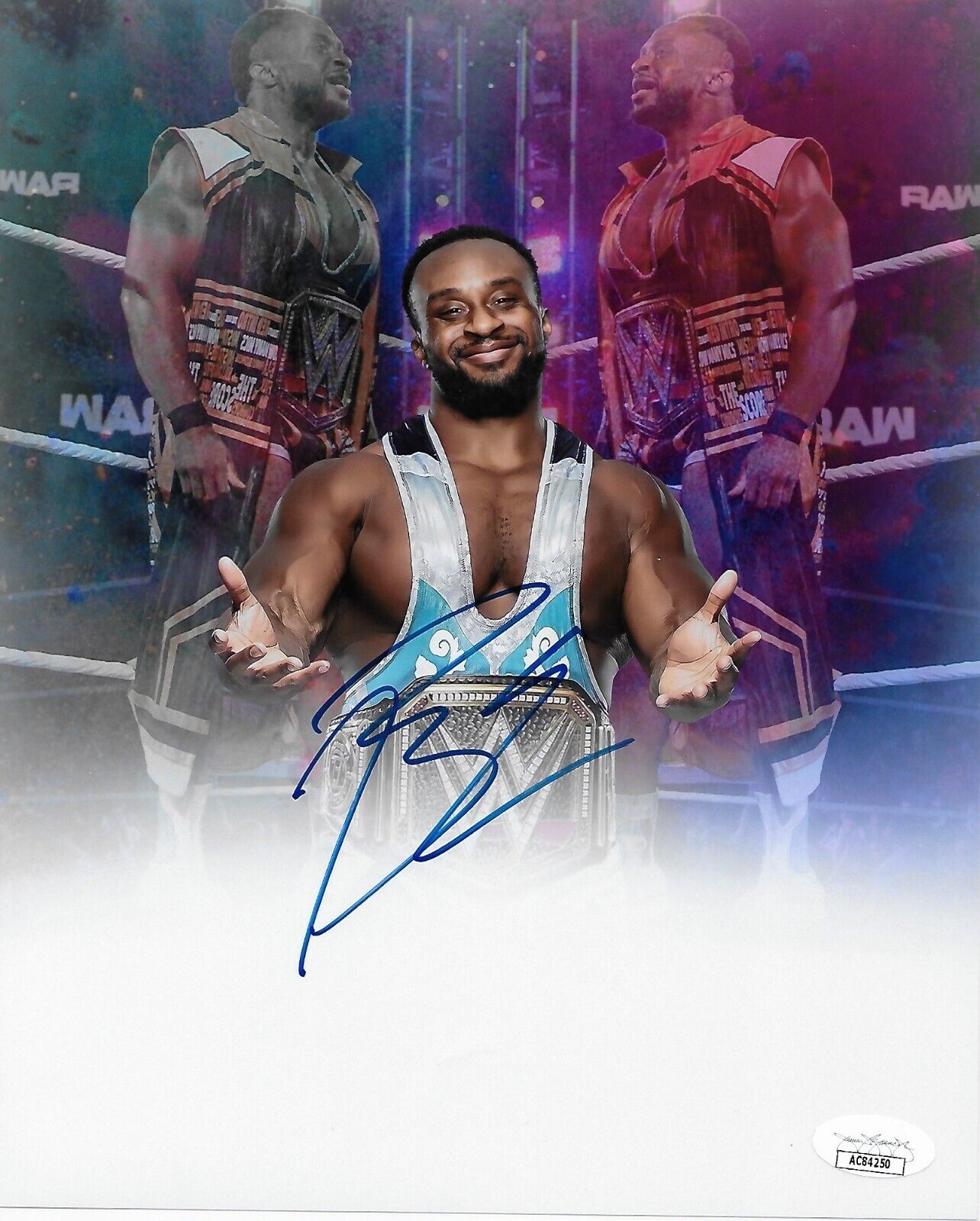 Autographed Wrestling Big E WWE 8x10 Photo #6 Original with JSA Authentication