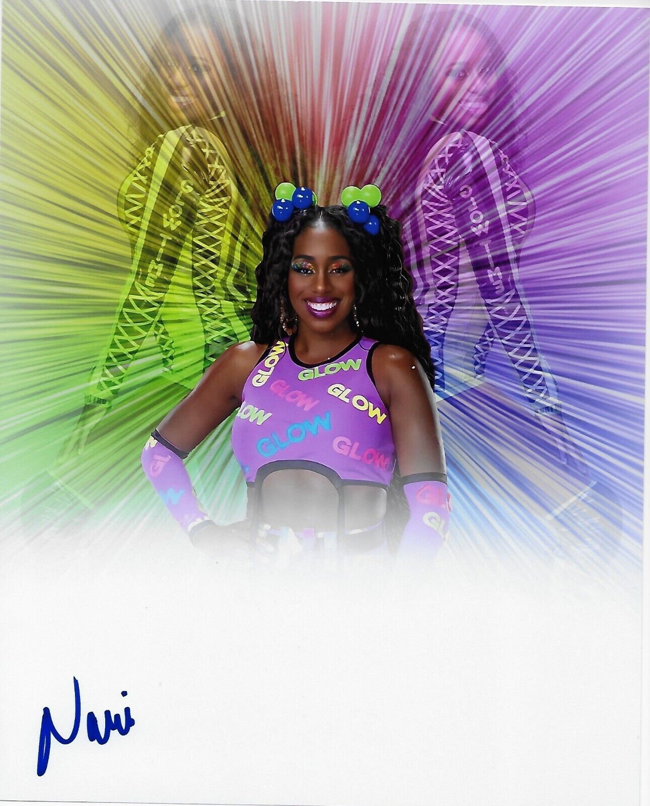 Autographed Wrestling Naomi Signed WWE 8x10 Photo #6 Original