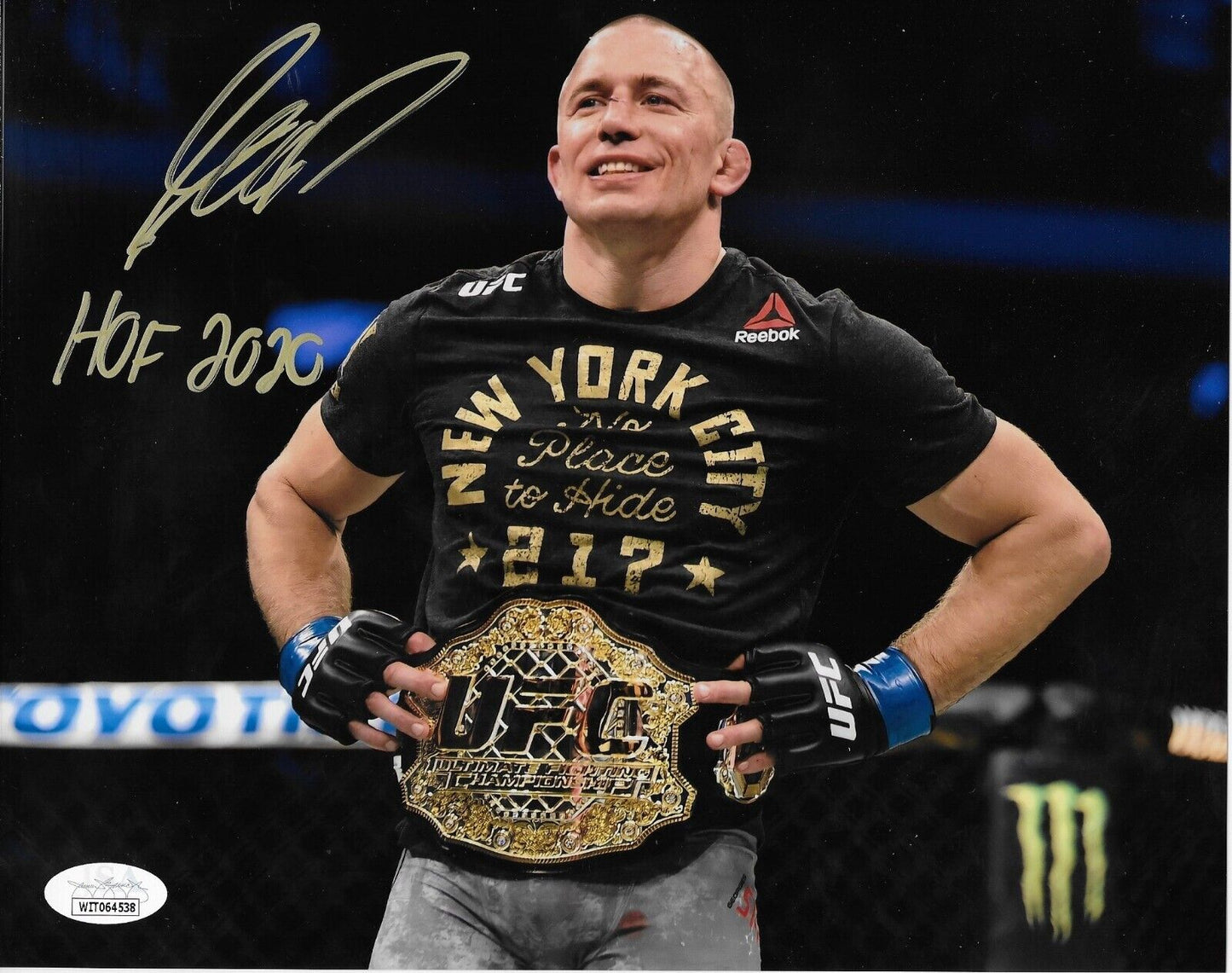 Autographed UFC Hall of Famer Georges St Pierre 8x10 Photo #2 Original with JSA