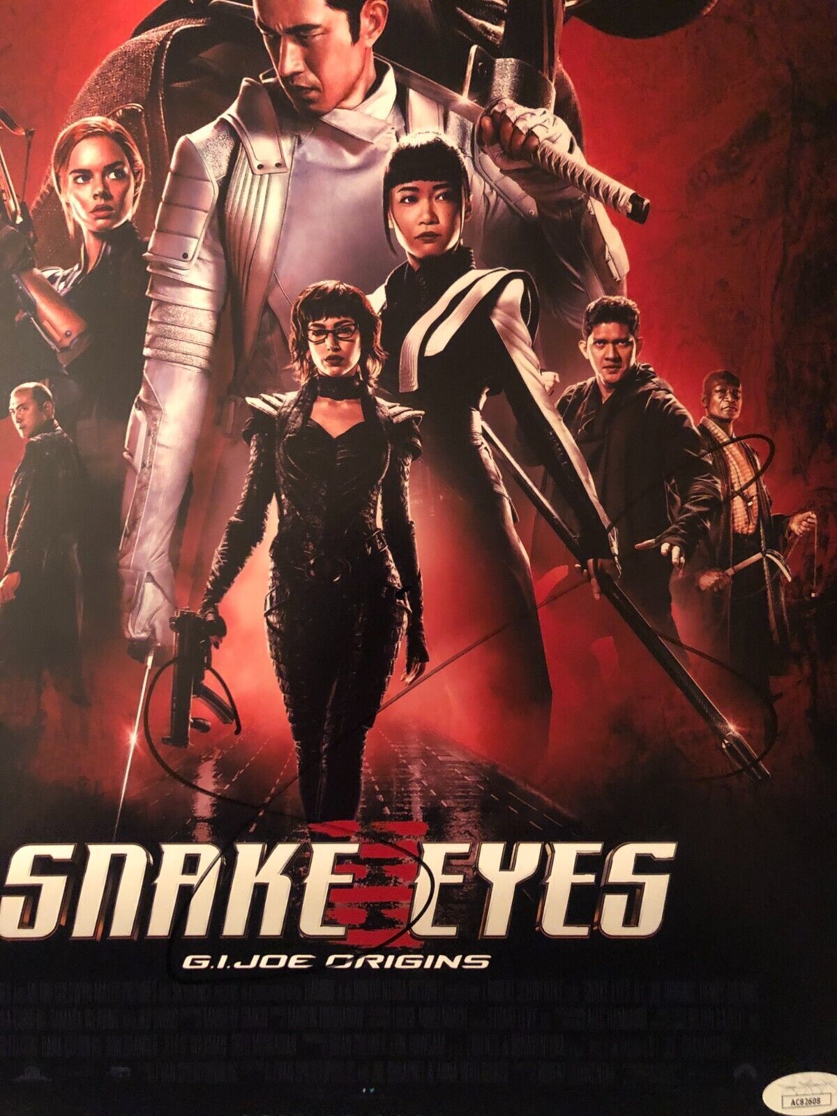 Autographed Snake Eyes 12x18 photo signed by Samara Weaving Scarlett JSA cert 3