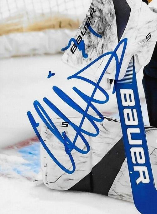 Photo autographiée de Colten Ellis Springfield des Blues de St. Louis, format 8 x 10, n° 2, originale