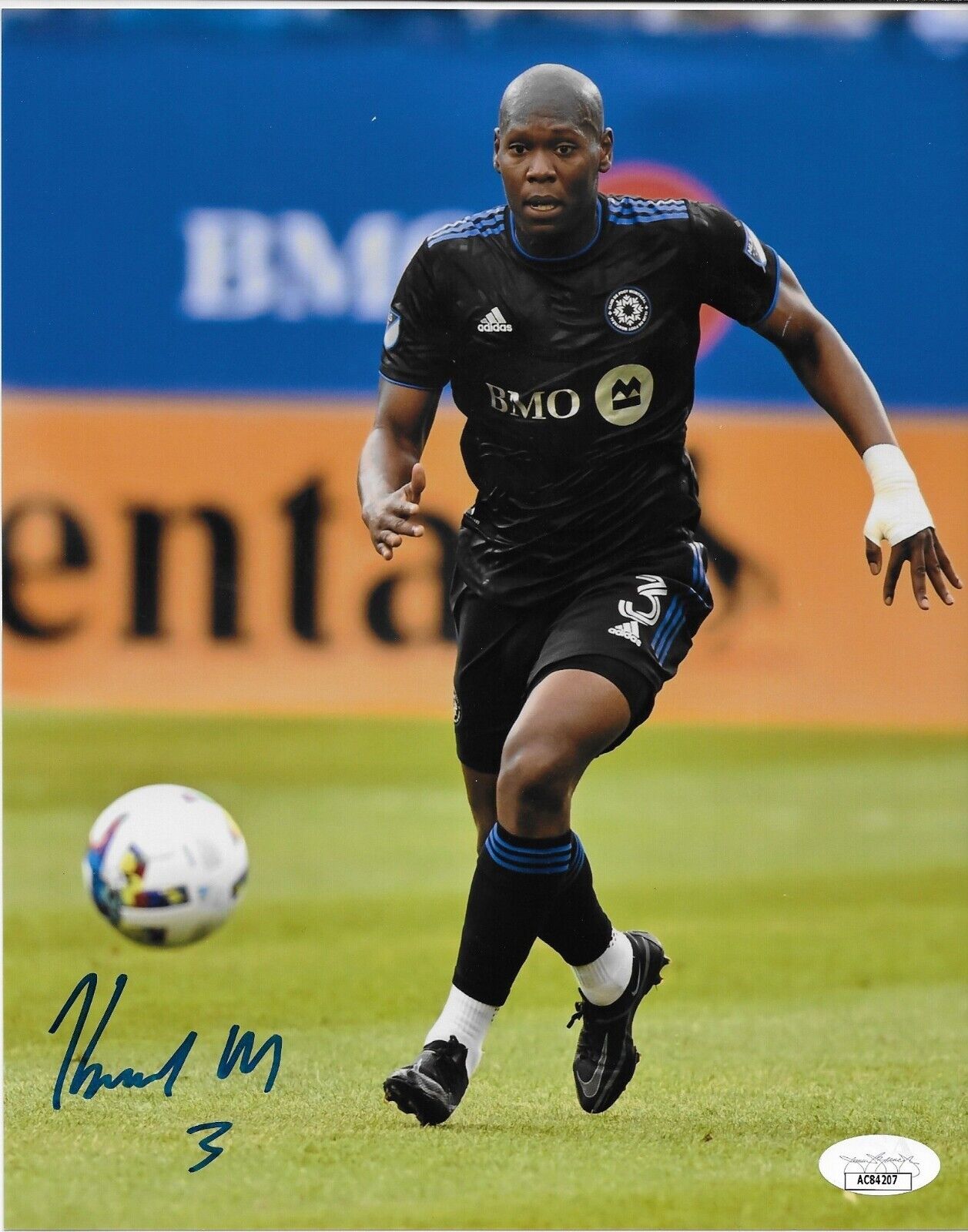 Photo autographiée de Kamal Miller CF Montreal Soccer 8x10 #3 avec authentification JSA