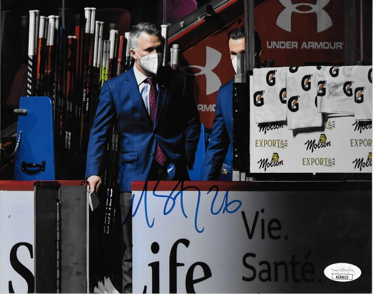 Auto. Montreal Canadiens Coach Martin St. Louis 8x10 Photo w JSA Authentication