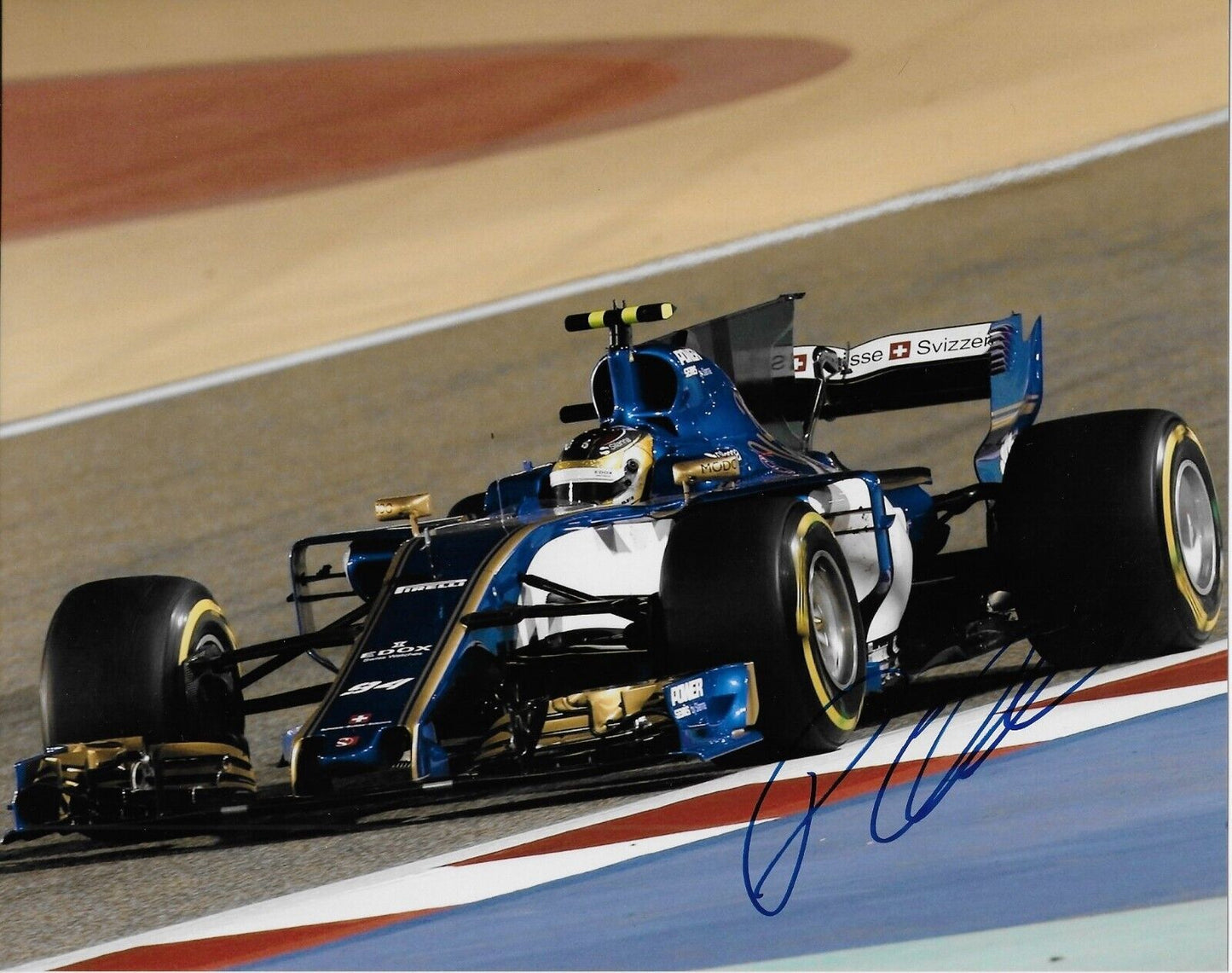 Pilote Sauber de Formule 1 dédicacé Pascal Wehrlein 8x10 Photo #4 Original