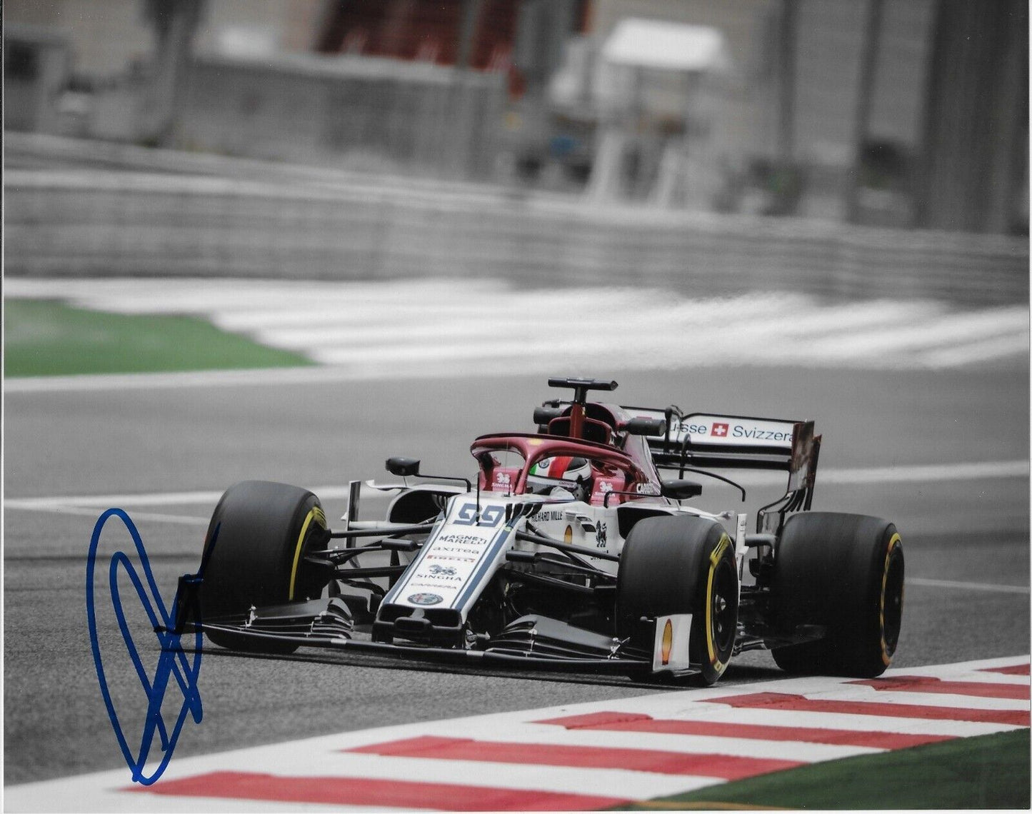 Dédicacé Sauber-Ferrari Formule 1 Antonio Giovinazzi 8x10 Photo #5 Original