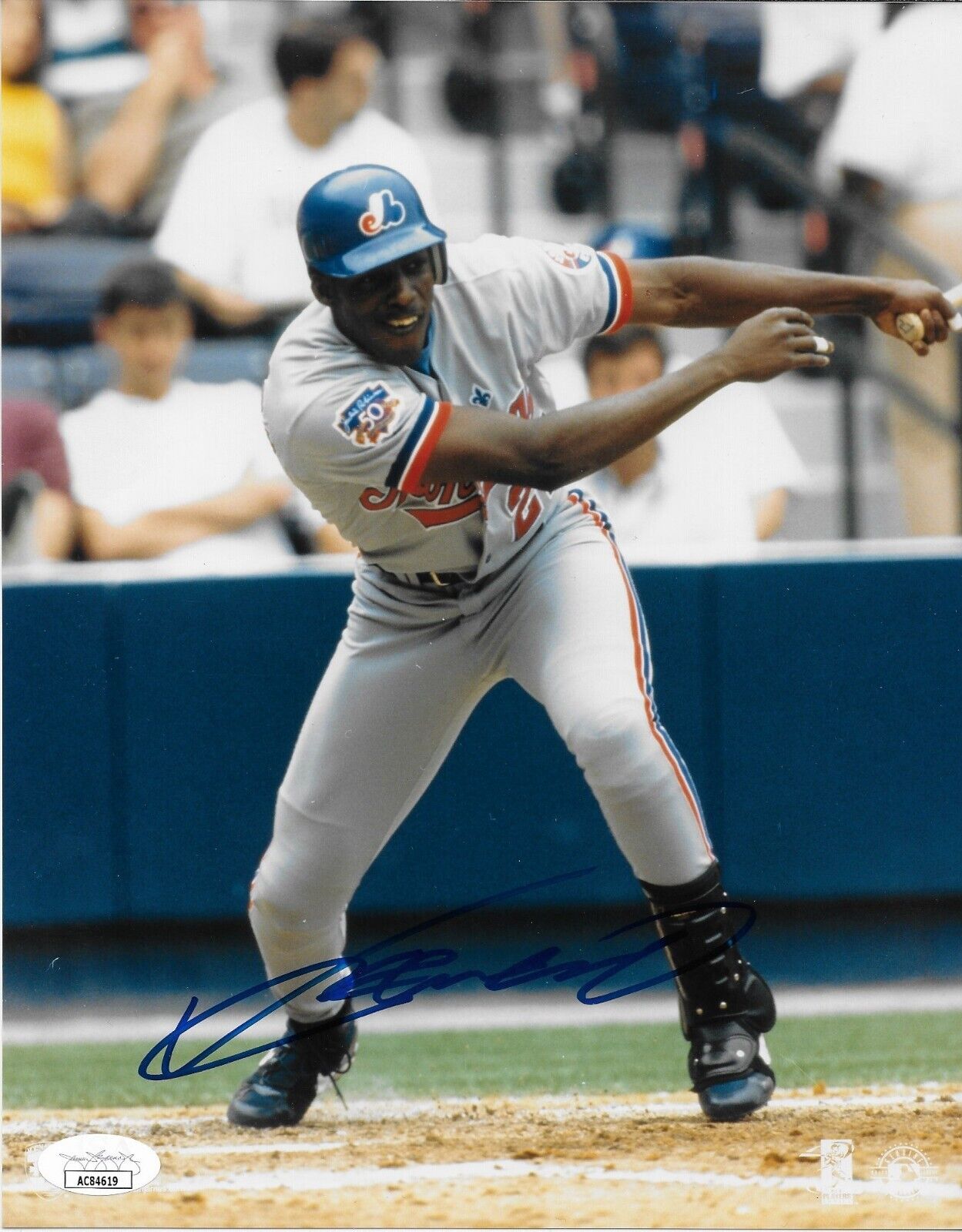 Auto. Montreal Expos Vladimir Guerrero Sr Signed 8x10 Ph. 2 w JSA Authentication