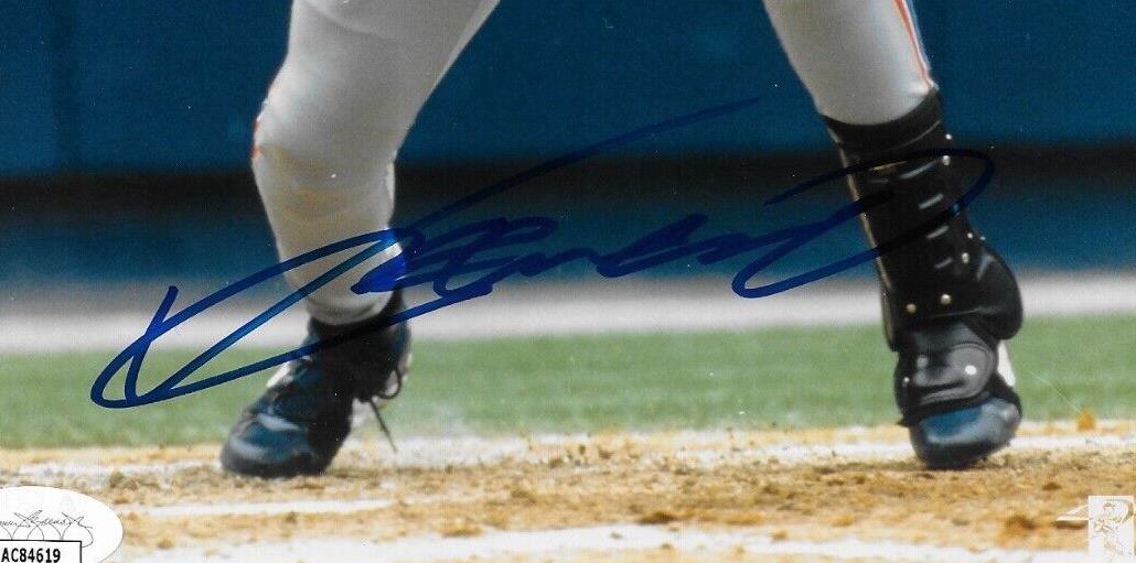 Auto. Montreal Expos Vladimir Guerrero Sr Signed 8x10 Ph. 2 w JSA Authentication