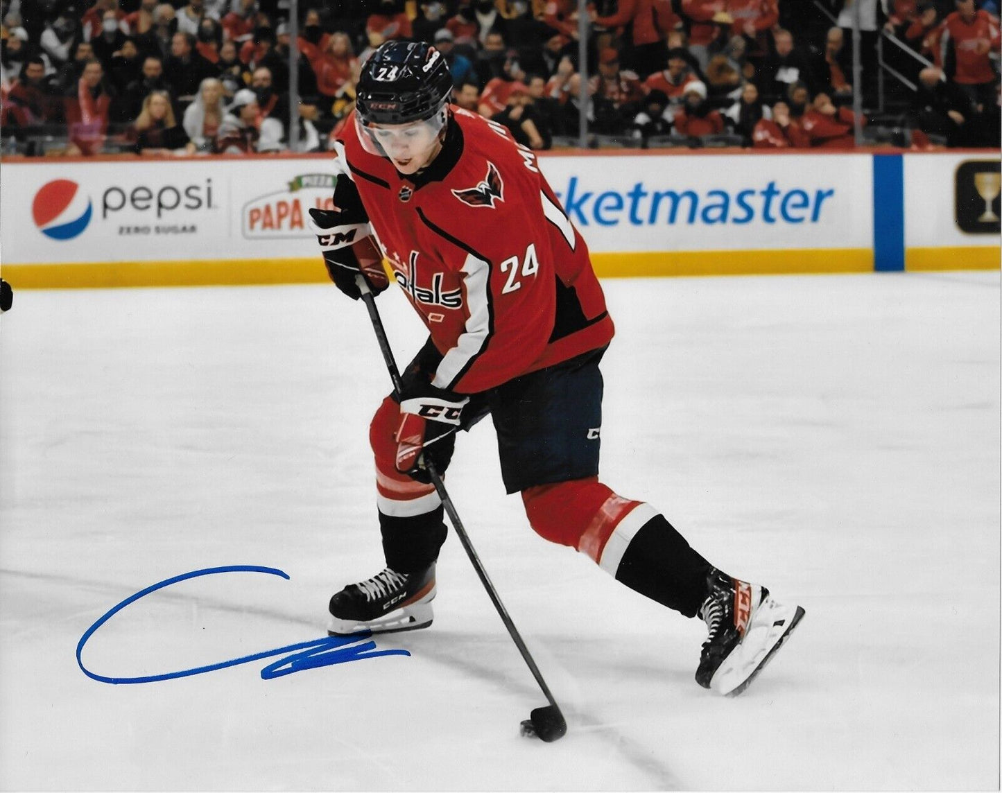 Autographed Washington Capitals Connor McMichael 8x10 Photo #6 Original