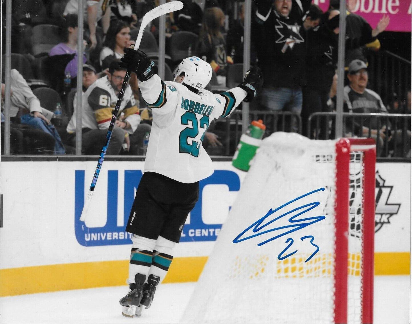 Autographed San Jose Sharks Thomas Bordeleau 8x10 Photo Original