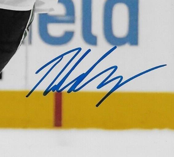 Photo 8x10 autographiée par Thomas Harley des Dallas Stars #4