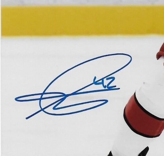 Autographed Carolina Hurricanes Maxime Lajoie 8x10 Photo #2 Original