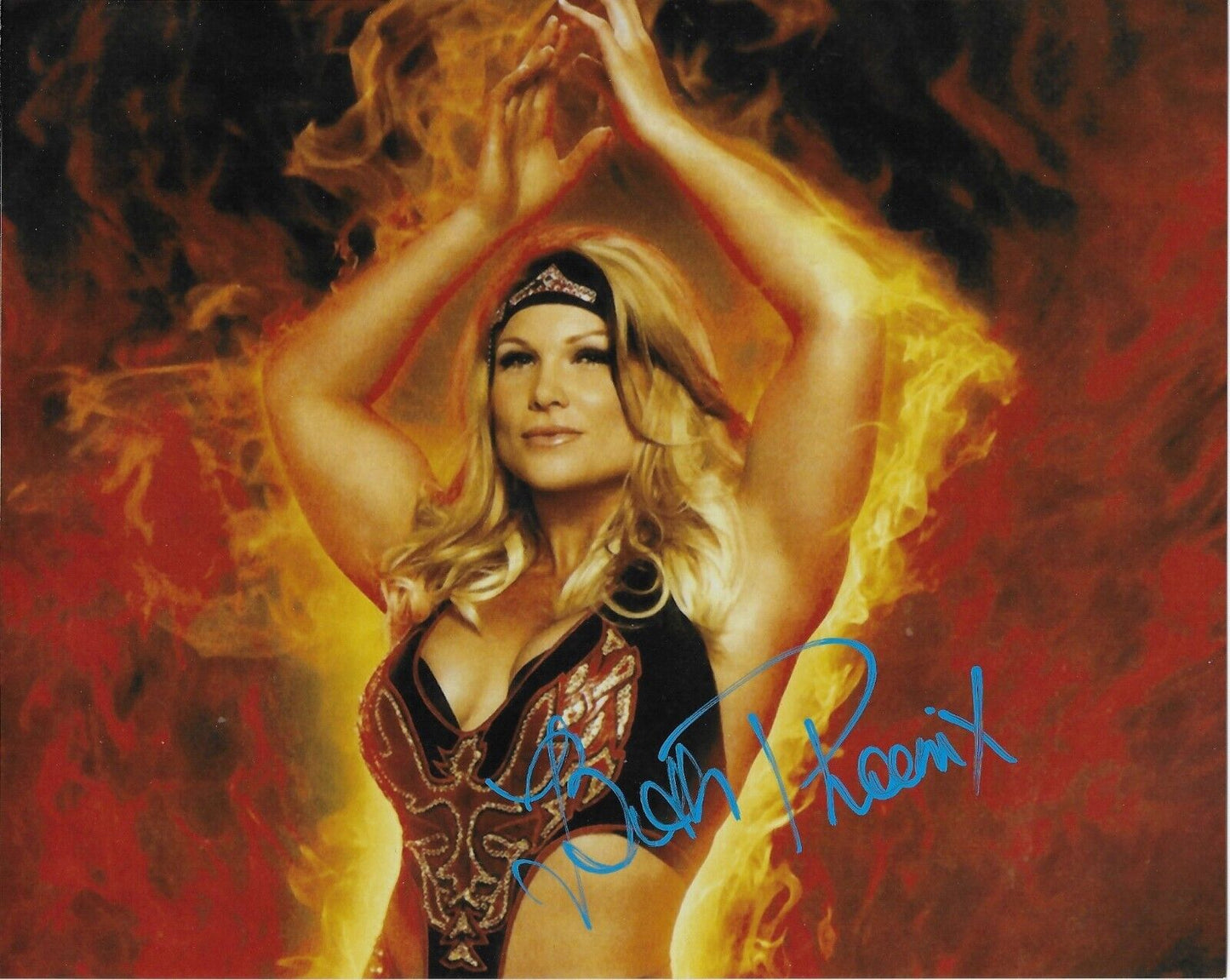 Autographed Wrestling Beth Phoenix Signed WWE Smack Down 8x10 Photo #2 Original