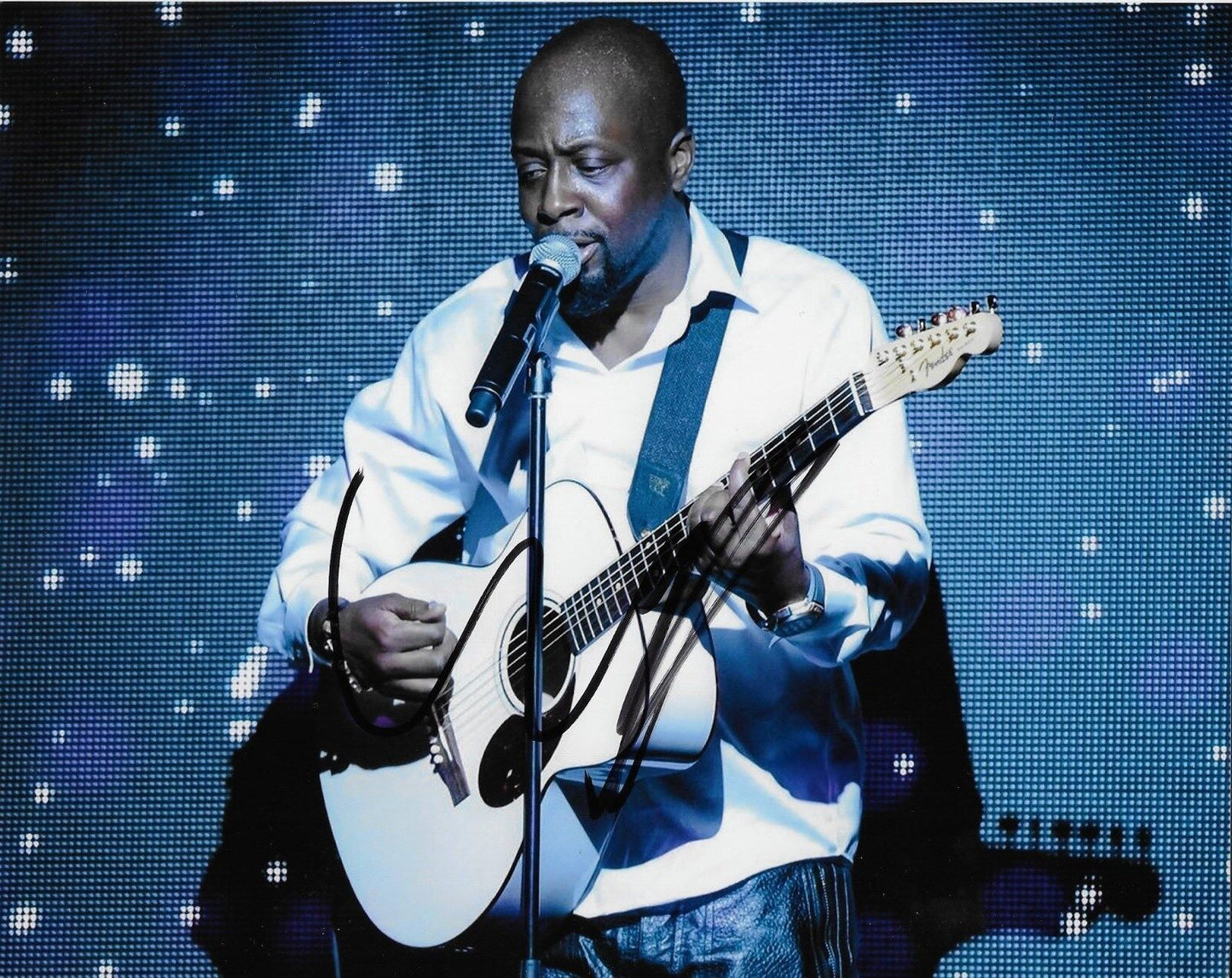 Photo 8x10 autographiée de Wyclef Jean Reggae Star #2 Original