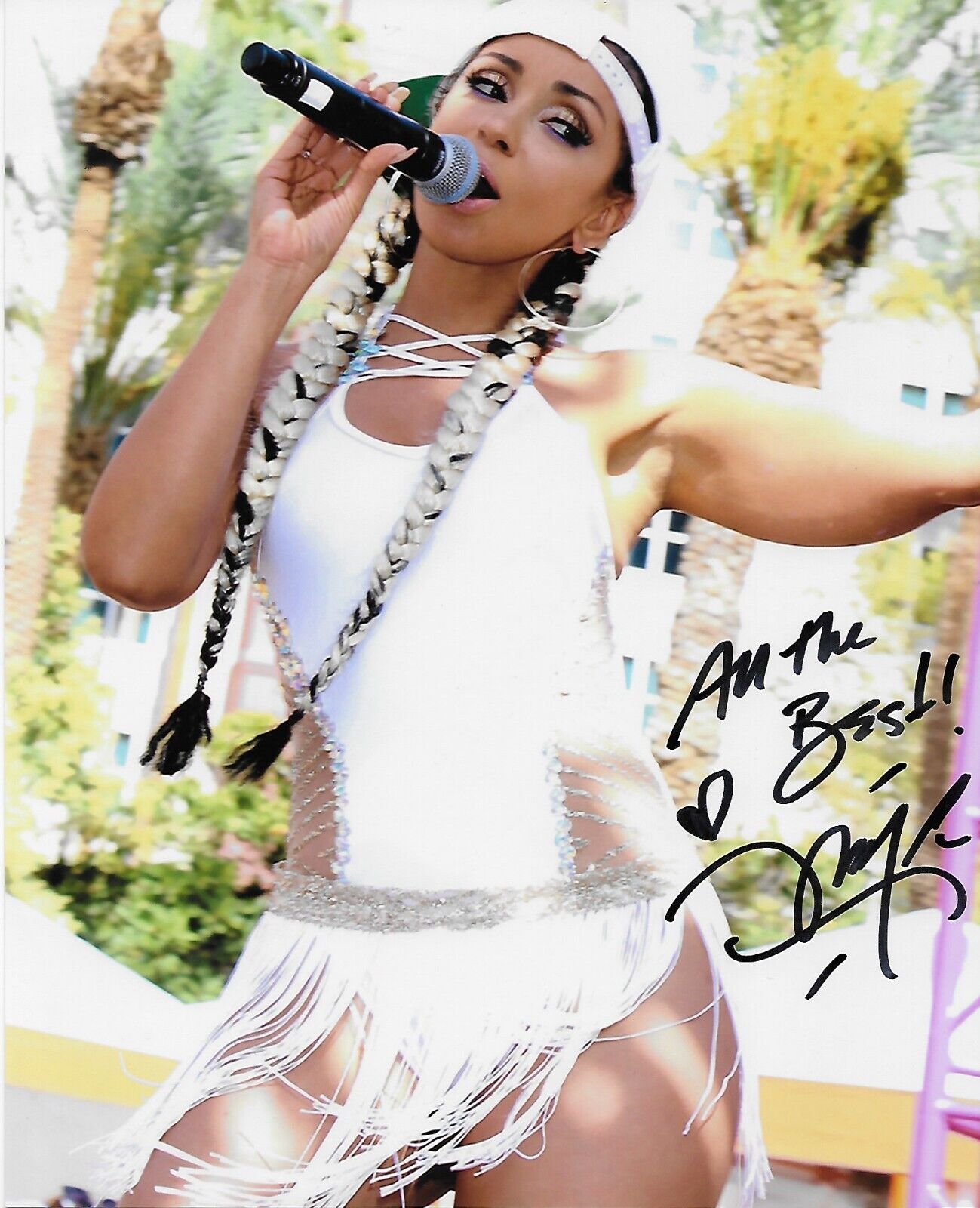 Photo autographiée de l'auteure-compositrice-interprète Mya Harrison 8x10 #3 Original
