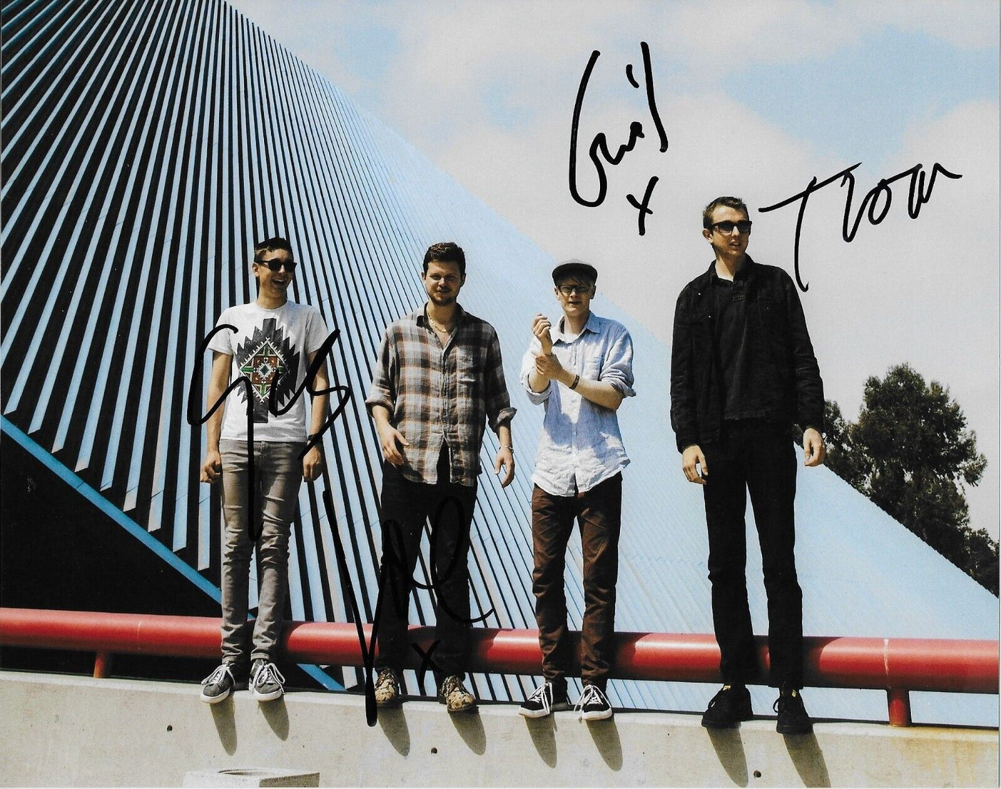 Autographed Indie Rock Band Alt-J Fully Signed 8x10 Photo #2 Original