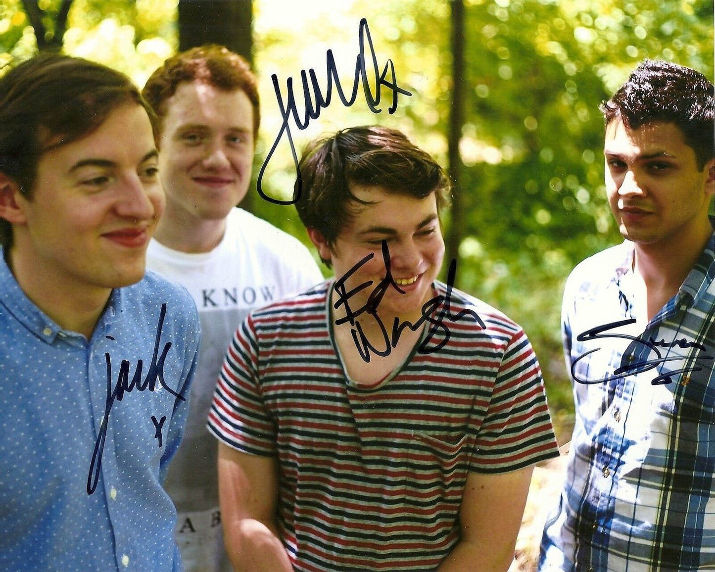 Autographed Bombay Bicycle Club Steadman MacColl De Saram Nash 8x10 Photo