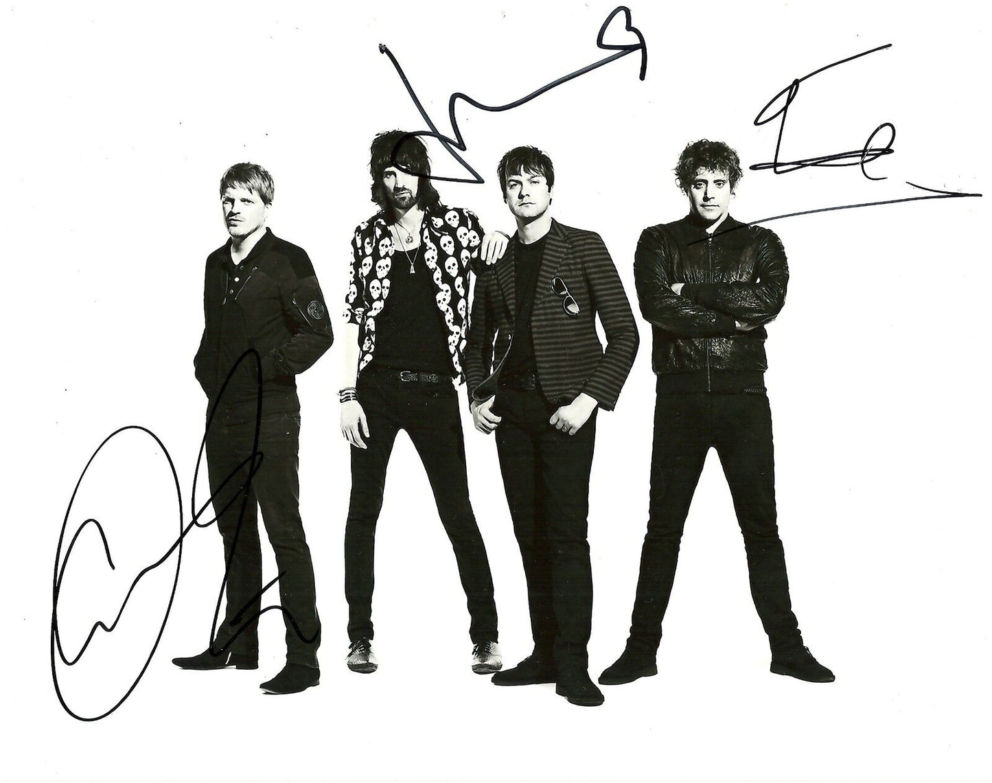 Autographed Kasabian Tom Meighan Chris Edwards Ian Matthews 8x10 Photo Original
