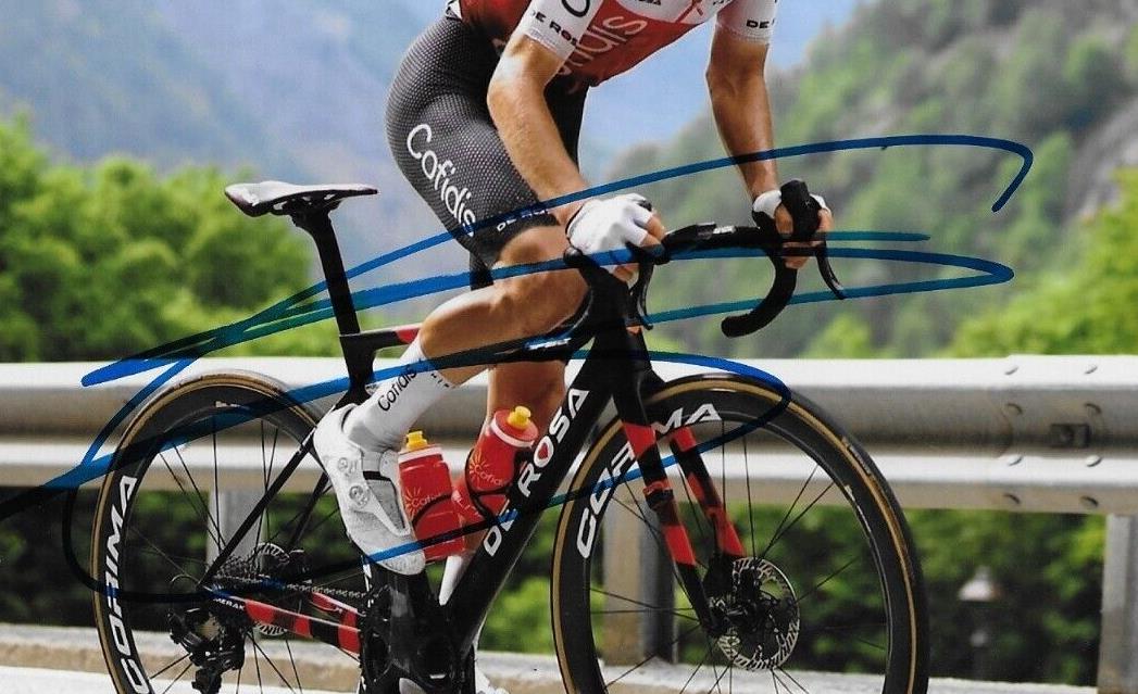 Photo 8x10 autographiée du cycliste Guillaume Martin Cofidis Racing #4 Original
