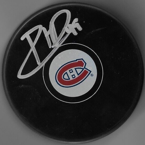 Rondelle de hockey originale autographiée par Rafael Harvey Pinard des Canadiens de Montréal
