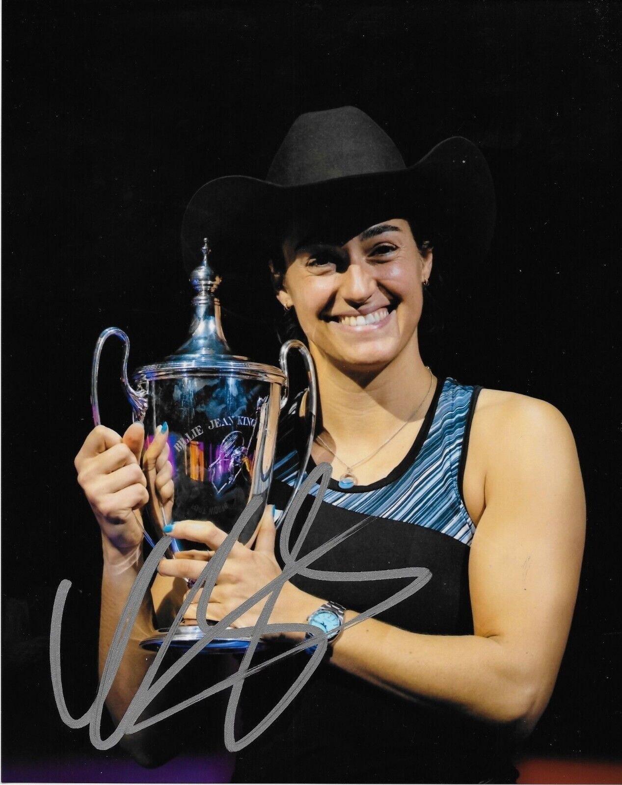 Autographed Caroline Garcia Tennis 8x10 Photo #5 Original