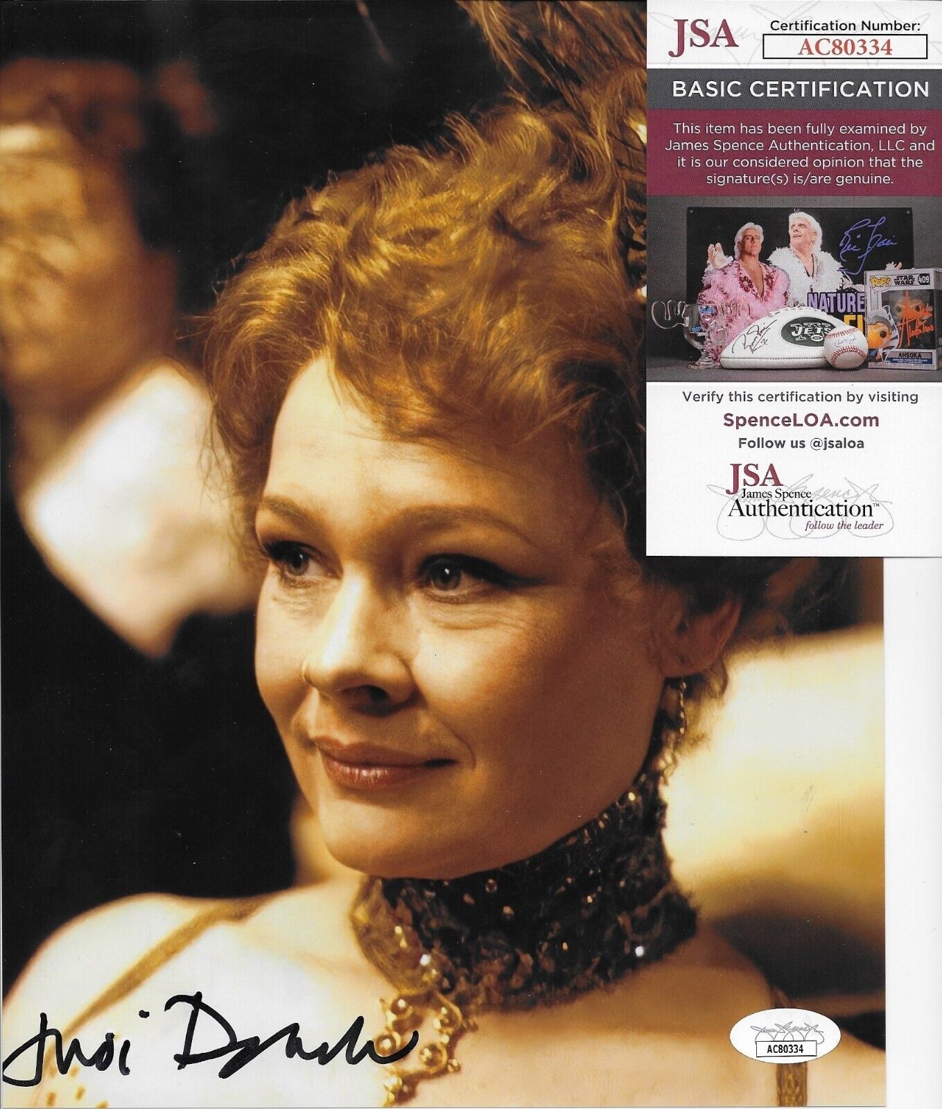 Signed Judi Dench Autographed Original 8x10 Photo #4 with JSA Authentication