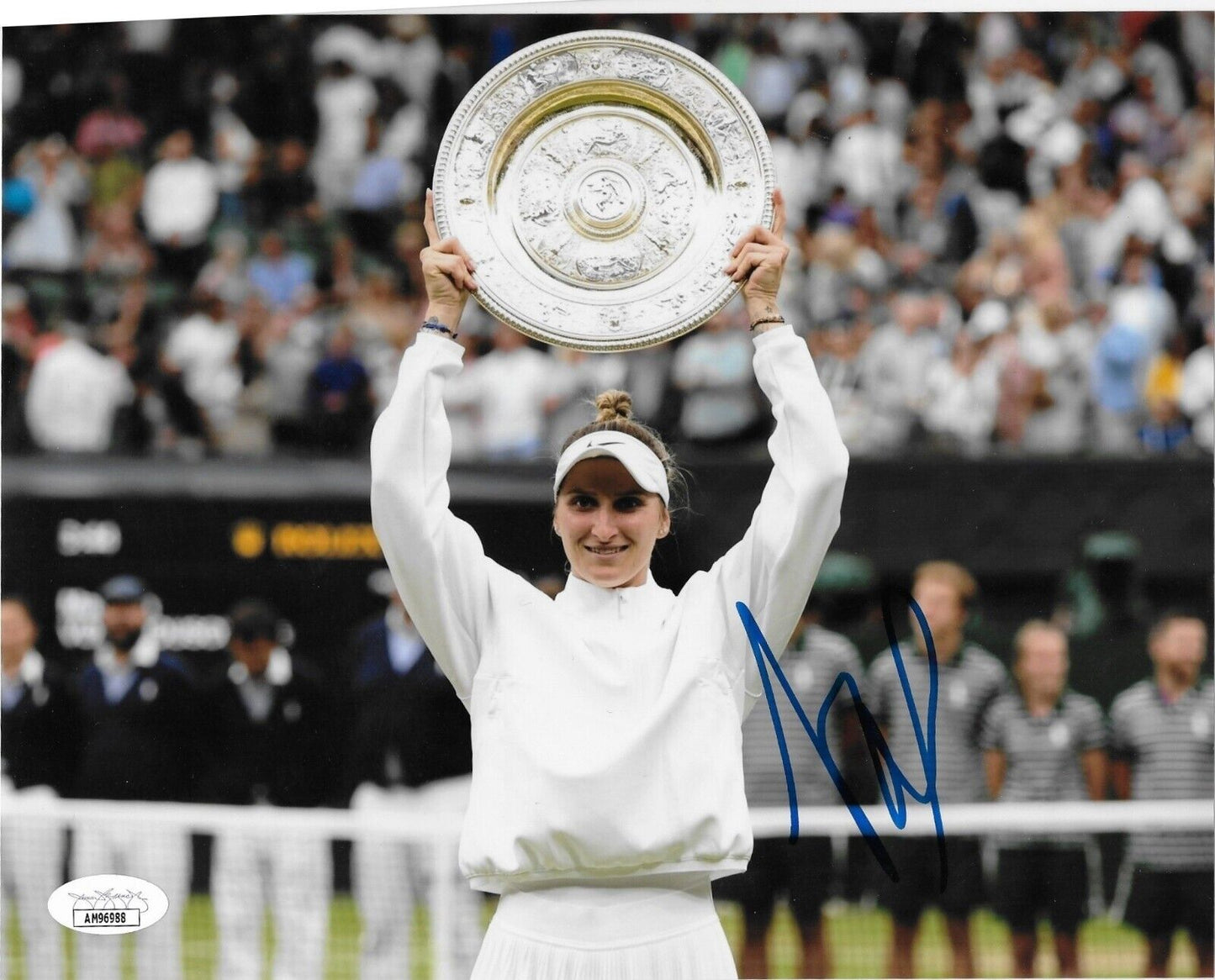 Carte de tennis autographiée 8x10 Ph. #2 de Marketa Vondrousova Wimbledon 2023 Original avec JSA